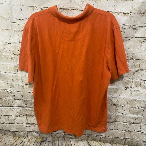 Crown & Ivy Orange Cotton Stretch Short Sleeve Polo Shirt - Picture 2 of 4